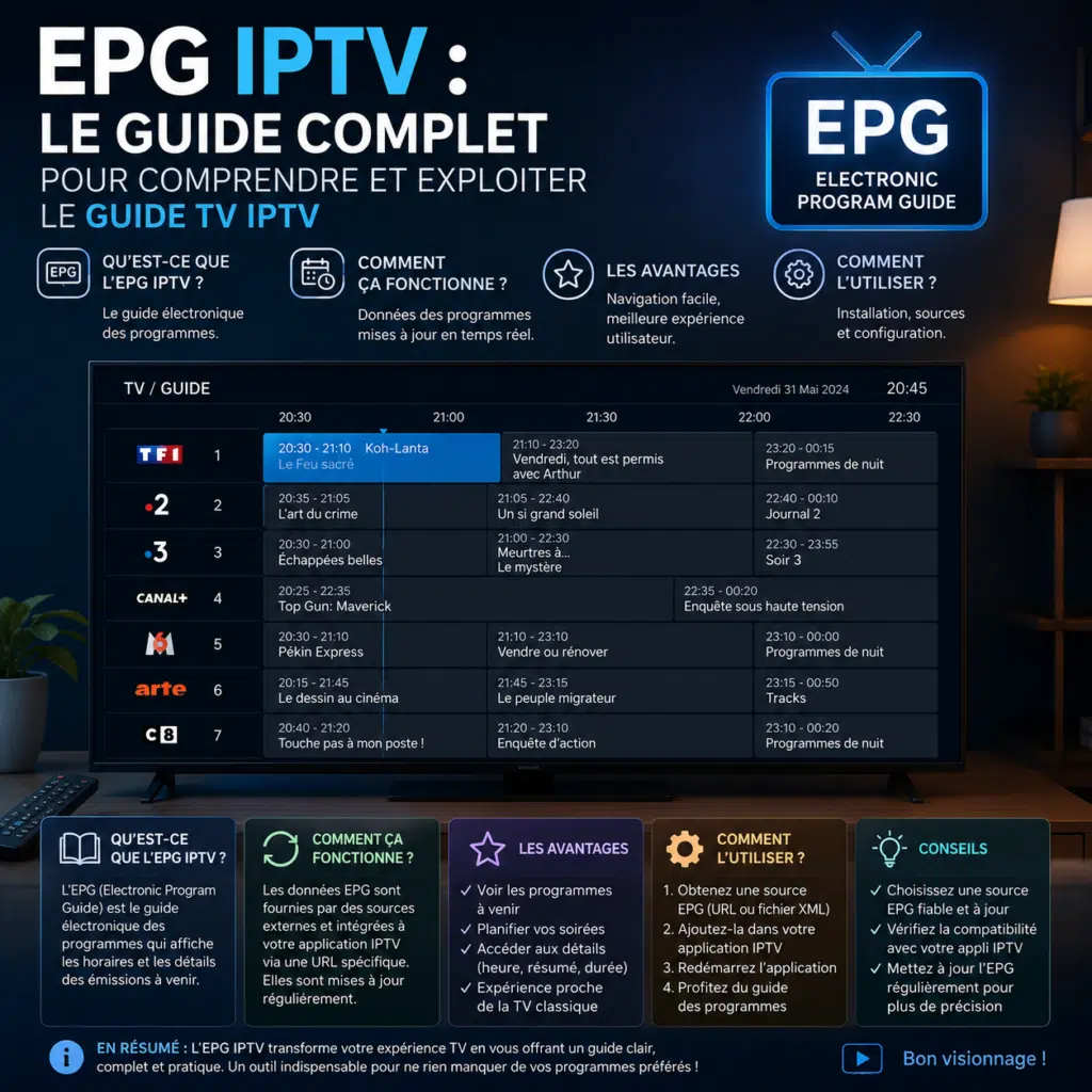 EPG IPTV le guide complet pour comprendre et exploiter le guide TV IPTV