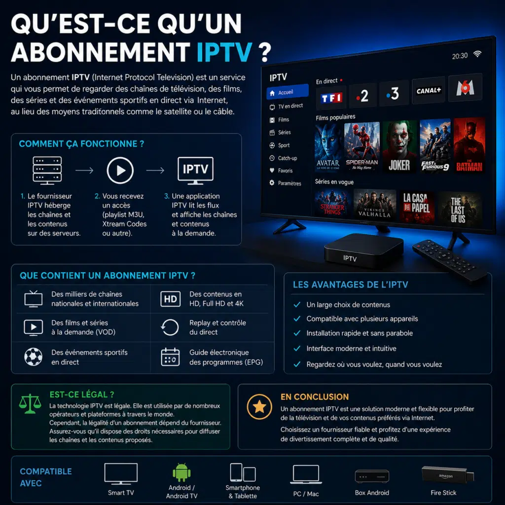 Qu’est-ce qu’un abonnement IPTV